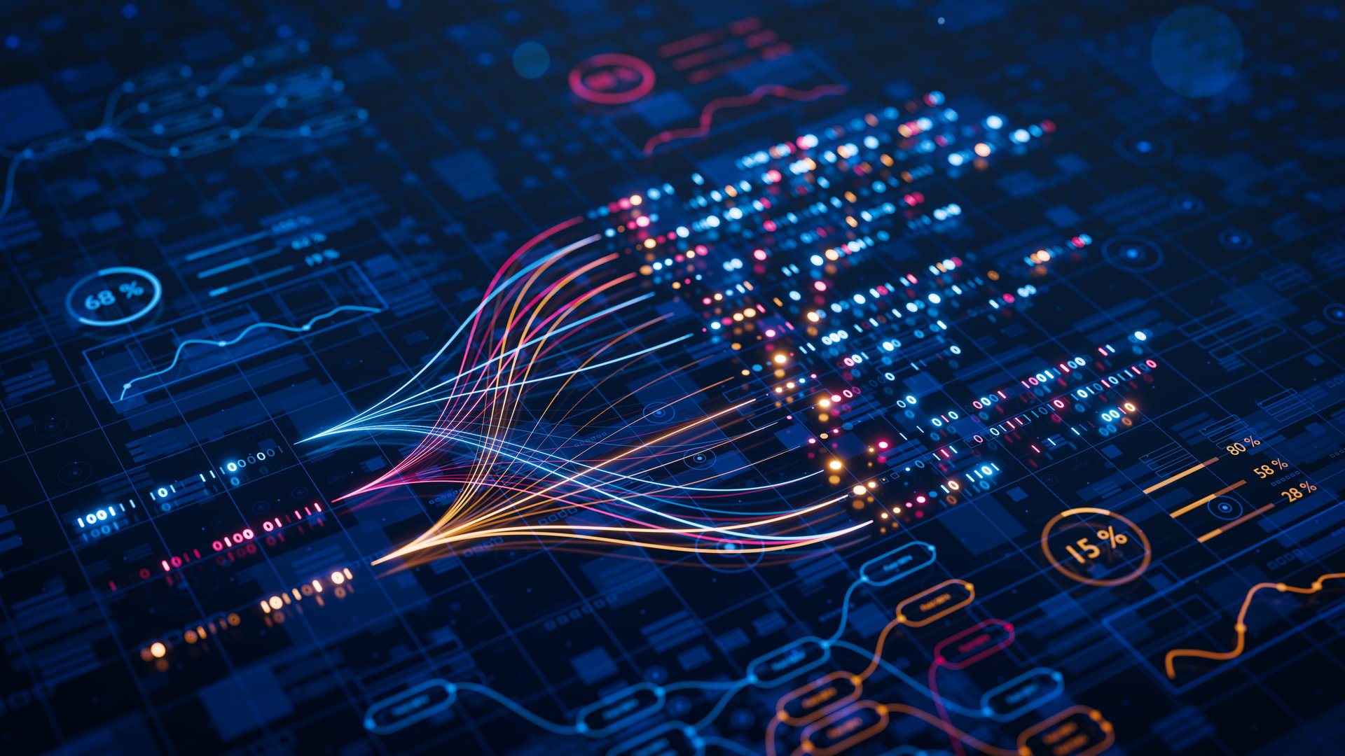AI and data analysis concept